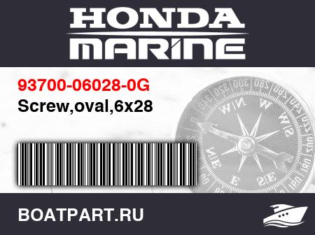 Изображение товара Screw,oval,6x28
