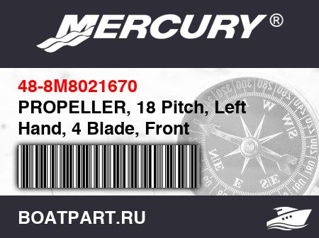 Изображение товара PROPELLER, 18 Pitch, Left Hand, 4 Blade, Front