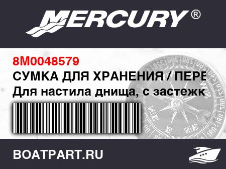 Изображение товара СУМКА ДЛЯ ХРАНЕНИЯ / ПЕРЕНОСКИ Для настила днища, с застежкой (Д1.35 м x В0.69 м), темно-синий / логотип «M»