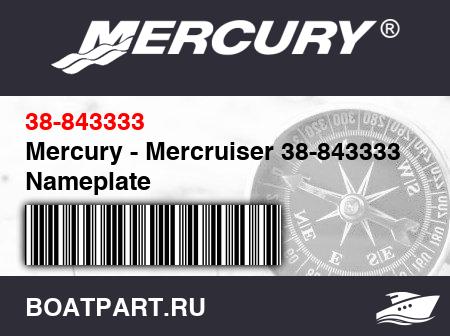 Изображение товара Mercury - Mercruiser 38-843333 Nameplate