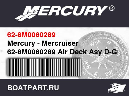 Изображение товара Mercury - Mercruiser 62-8M0060289 Air Deck Asy D-Gr
