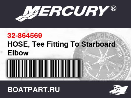 Изображение товара HOSE, Tee Fitting To Starboard Elbow