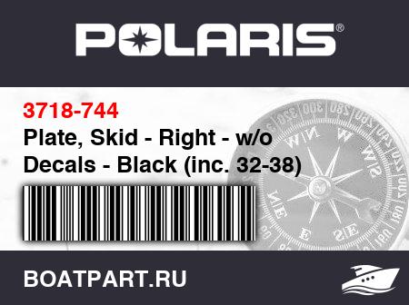 Изображение товара Plate, Skid - Right - w/o Decals - Black (inc. 32-38)