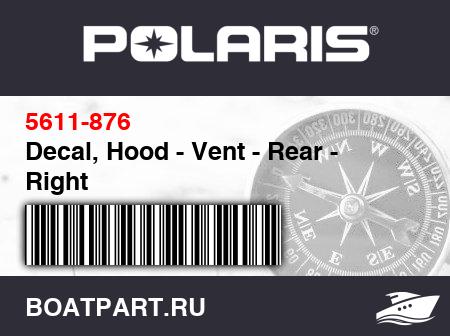 Изображение товара Decal, Hood - Vent - Rear - Right