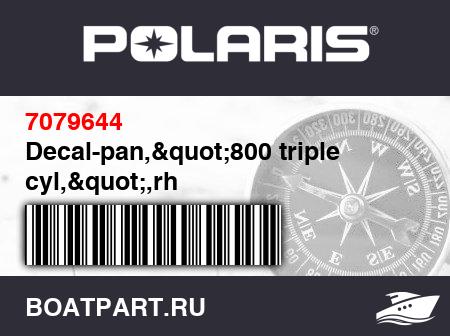 Изображение товара Decal-pan,&quot;800 triple cyl,&quot;,rh