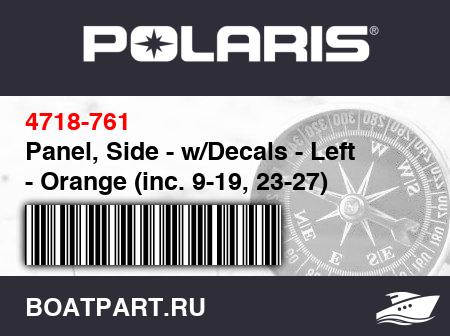 Изображение товара Panel, Side - w/Decals - Left - Orange (inc. 9-19, 23-27)