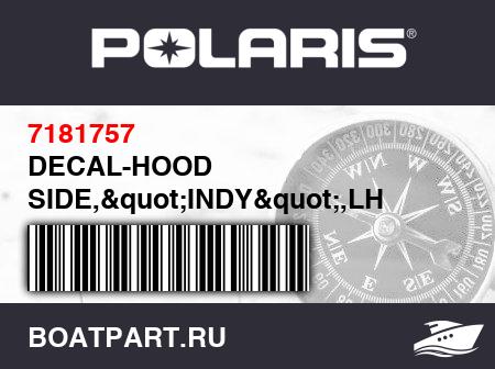 Изображение товара DECAL-HOOD SIDE,"INDY",LH