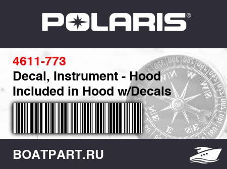 Изображение товара Decal, Instrument - Hood Included in Hood w/Decals