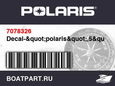 Изображение товара Decal-&quot;polaris&quot;,5&quot;,genesis