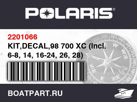 Изображение товара KIT,DECAL,98 700 XC (Incl. 6-8, 14, 16-24, 26, 28)