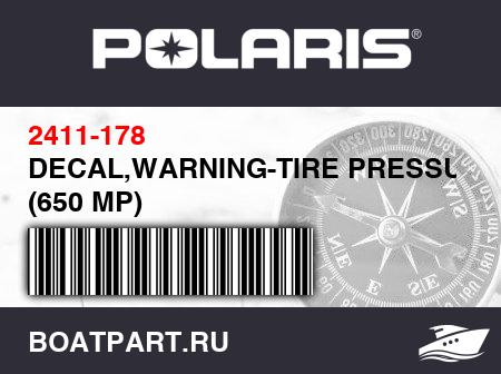 Изображение товара DECAL,WARNING-TIRE PRESSURE (650 MP)