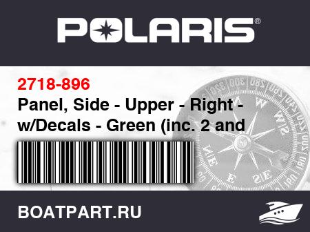 Изображение товара Panel, Side - Upper - Right - w/Decals - Green (inc. 2 and 4-5)