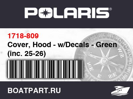 Изображение товара Cover, Hood - w/Decals - Green (inc. 25-26)
