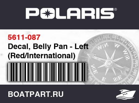 Изображение товара Decal, Belly Pan - Left (Red/International)