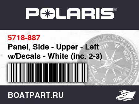 Изображение товара Panel, Side - Upper - Left w/Decals - White (inc. 2-3) (See Decals Page For Decals)