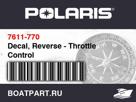 Изображение товара Decal, Reverse - Throttle Control
