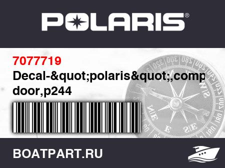 Изображение товара Decal-"polaris",comp door,p244