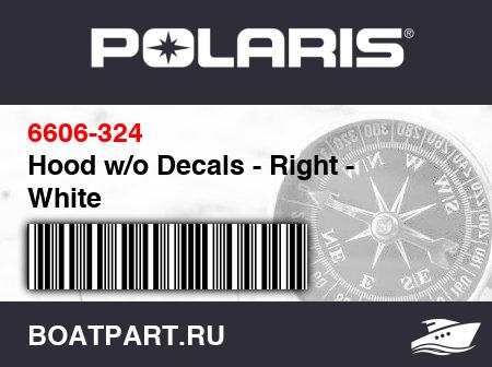 Изображение товара Hood w/o Decals - Right - White