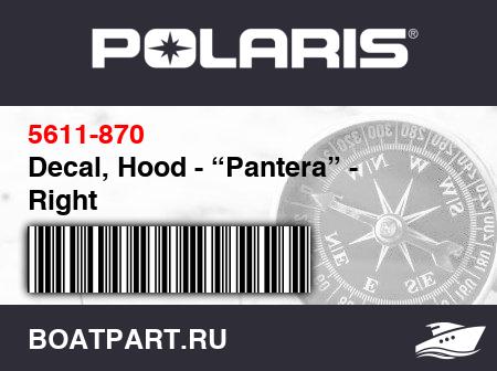 Изображение товара Decal, Hood - “Pantera” - Right