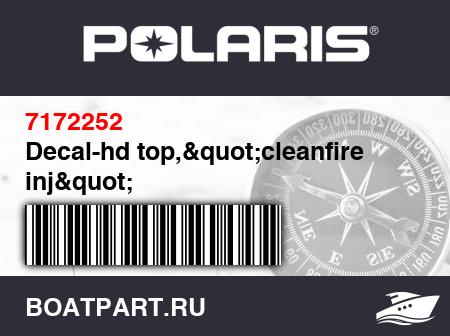 Изображение товара Decal-hd top,"cleanfire inj"