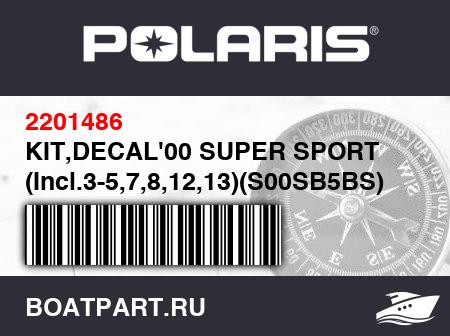 Изображение товара KIT,DECAL'00 SUPER SPORT (Incl.3-5,7,8,12,13)(S00SB5BS)