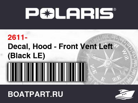 Изображение товара Decal, Hood - Front Vent Left (Black LE)