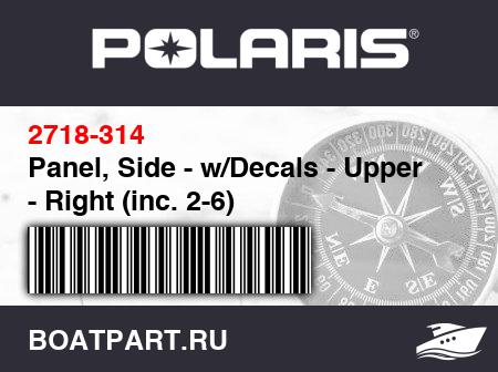 Изображение товара Panel, Side - w/Decals - Upper - Right (inc. 2-6)