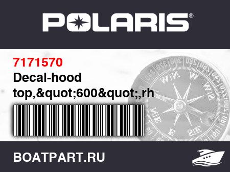 Изображение товара Decal-hood top,&quot;600&quot;,rh