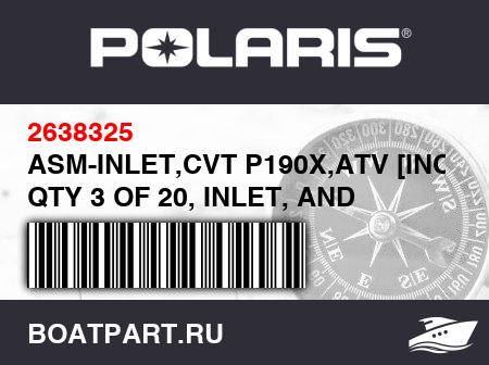 Изображение товара ASM-INLET,CVT P190X,ATV [INCL. QTY 3 OF 20, INLET, AND SHEILD]