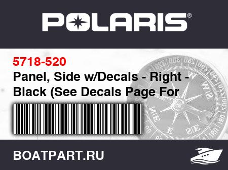 Изображение товара Panel, Side w/Decals - Right - Black (See Decals Page For Decals)