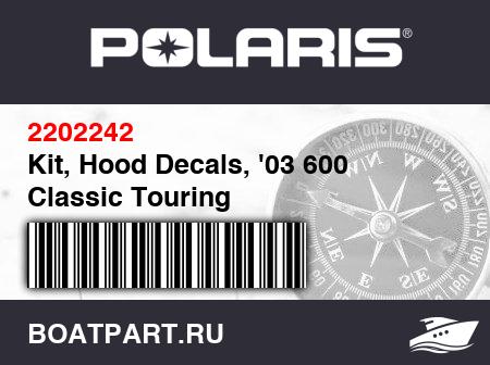 Изображение товара Kit, Hood Decals, '03 600 Classic Touring [Incl.1-3,16-20][ES]