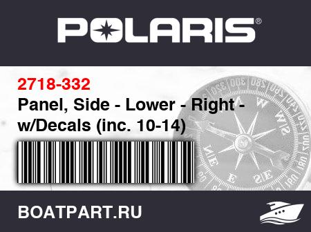 Изображение товара Panel, Side - Lower - Right - w/Decals (inc. 10-14)