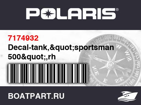 Изображение товара Decal-tank,&quot;sportsman 500&quot;,rh