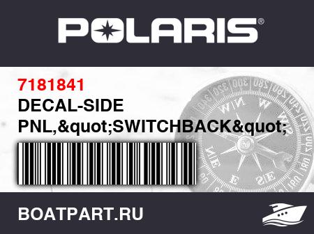 Изображение товара DECAL-SIDE PNL,"SWITCHBACK",LH