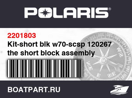 Изображение товара Kit-short blk w70-scsp 120267  the short block assembly contains a crankcase assembly, cylinder and cylinder head assembly, and