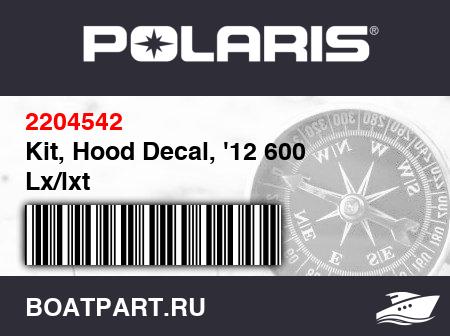 Изображение товара Kit, Hood Decal, &#039;12 600 Lx/lxt