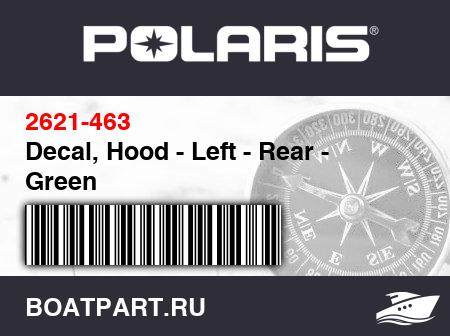 Изображение товара Decal, Hood - Left - Rear - Green