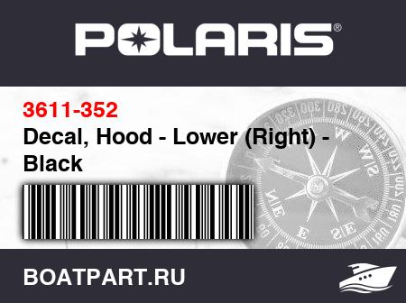Изображение товара Decal, Hood - Lower (Right) - Black