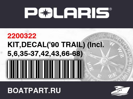 Изображение товара KIT,DECAL('90 TRAIL) (Incl. 5,6,35-37,42,43,66-68)