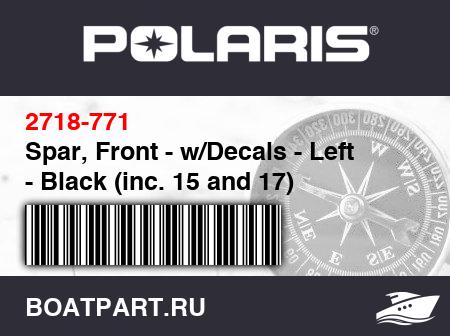 Изображение товара Spar, Front - w/Decals - Left - Black (inc. 15 and 17)
