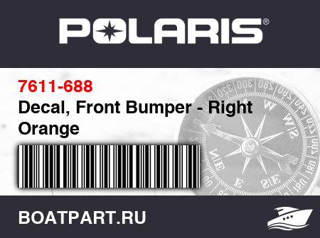 Изображение товара Decal, Front Bumper - Right Orange