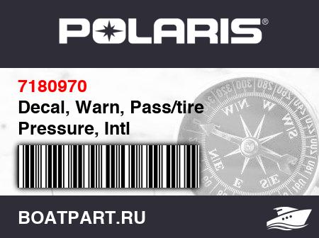 Изображение товара Decal, Warn, Pass/tire Pressure, Intl