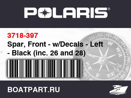 Изображение товара Spar, Front - w/Decals - Left - Black (inc. 26 and 28)