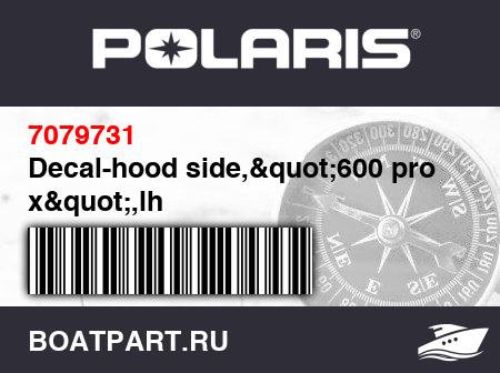 Изображение товара Decal-hood side,&quot;600 pro x&quot;,lh