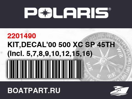 Изображение товара KIT,DECAL'00 500 XC SP 45TH (Incl. 5,7,8,9,10,12,15,16)