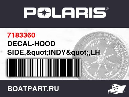 Изображение товара DECAL-HOOD SIDE,"INDY",LH