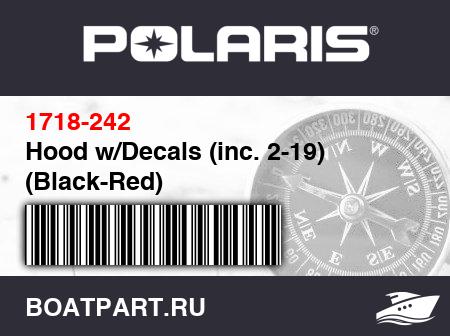 Изображение товара Hood w/Decals (inc. 2-19) (Black-Red)