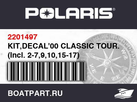 Изображение товара KIT,DECAL'00 CLASSIC TOUR. (Incl. 2-7,9,10,15-17)