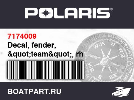 Изображение товара Decal, fender, &quot;team&quot;, rh