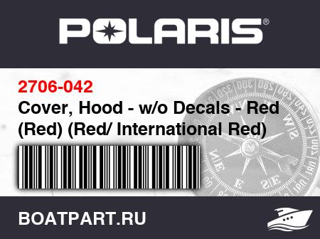 Изображение товара Cover, Hood - w/o Decals - Red (Red) (Red/ International Red)